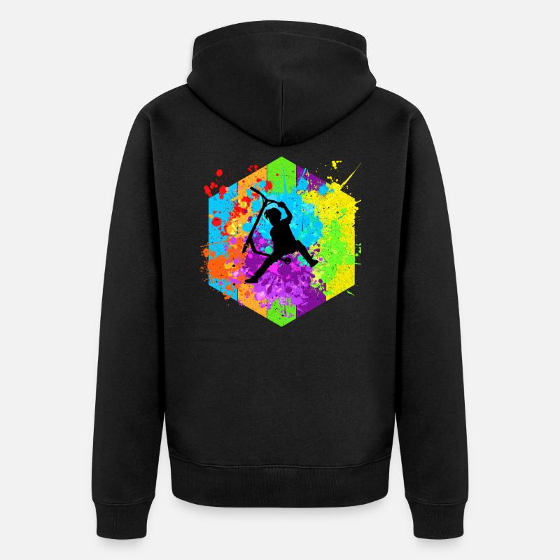 Freestyle-Roller - Unisex Premium Bio Zip Hoodie - Schwarz