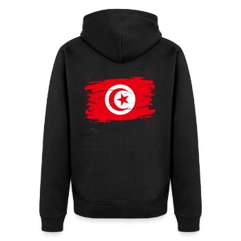 tunisie - Veste à capuche bio Premium Unisexe - noir - Dos - Nico (187cm)
