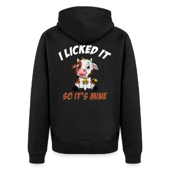 Kuh Kühe Bauernhof Landwirtschaft Geschenk - Unisex Premium Bio Zip Hoodie - Schwarz - Hinten - Nico (187cm)