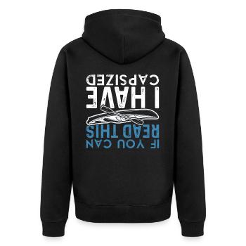 Kajakfahren Kajak Paddeln Kanu Kayak Geschenk - Unisex Premium Bio Zip Hoodie - Schwarz - Hinten - Nico (187cm)