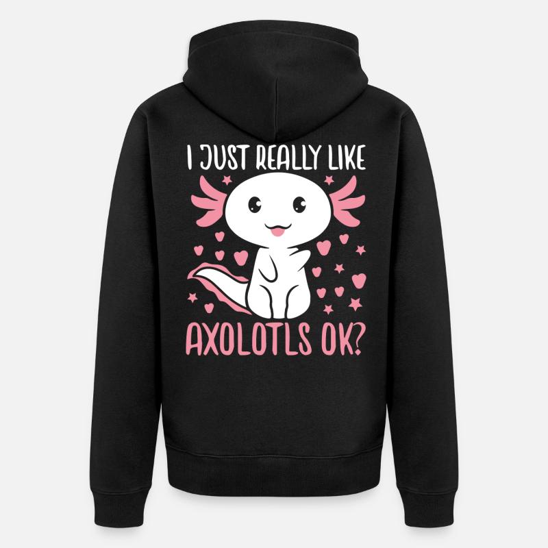 Axolotl - Veste à capuche bio Premium Unisexe - noir