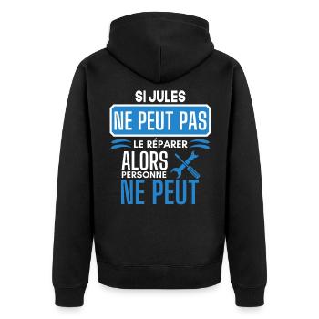 ne peut pas le réparer si Jules - Veste à capuche bio Premium Unisexe - noir - Dos - Nico (187cm)