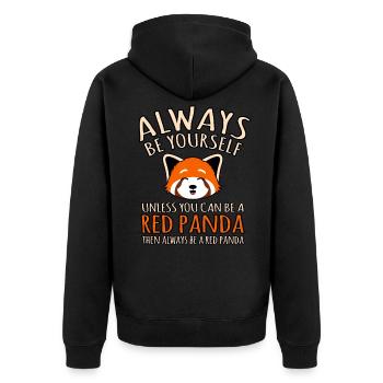 Soyez toujours un panda roux mignon - Veste à capuche bio Premium Unisexe - noir - Dos - Nico (187cm)