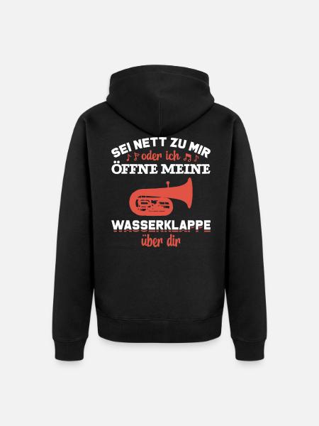 witziger Spruch Tuba - Unisex Premium Bio Zip Hoodie - Schwarz