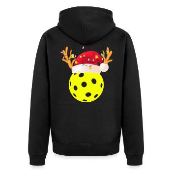 Joueur de pickleball de Noël Sport Paddleball - Veste à capuche bio Premium Unisexe - noir - Dos - Nico (187cm)