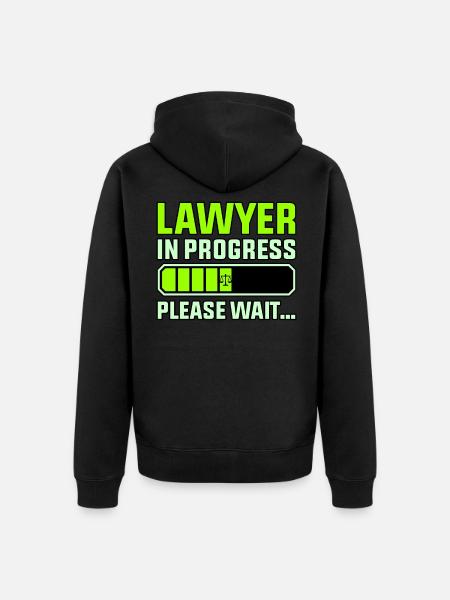 Lawyer in Progress Law School - Unisex Premium Organic Zip Hoodie - black