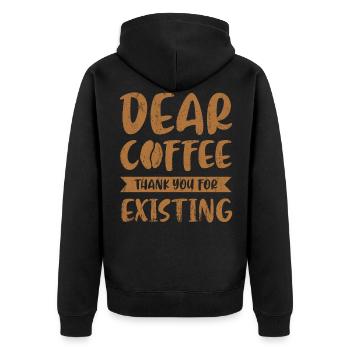 A Nightmare Before The Coffee Caffeine Lover - Unisex Premium Organic Zip Hoodie - black - Back - Nico (187cm)