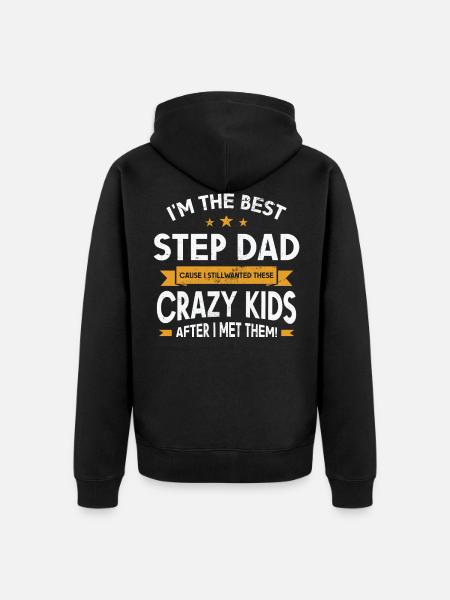 Stepfather Stepfather Stepfather - Unisex Premium Organic Zip Hoodie - black