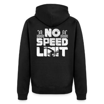 Dive design for swimmers and divers - Unisex Premium Organic Zip Hoodie - black - Back - Nico (187cm)