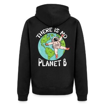 Il n’y a pas de Conception Planet-b pour le changement climatique - Veste à capuche bio Premium Unisexe - noir - Dos - Nico (187cm)