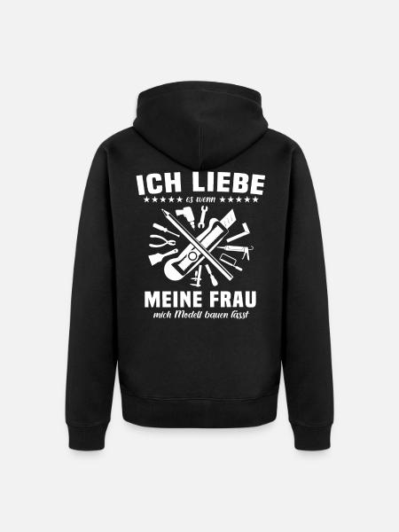 Modellbauer Sprüche Modellbau - Unisex Premium Bio Zip Hoodie - Schwarz