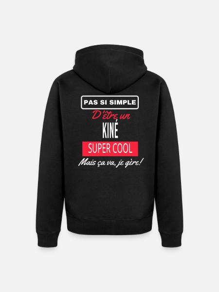 pas si simple KINÉ - Veste à capuche bio Premium Unisexe - noir