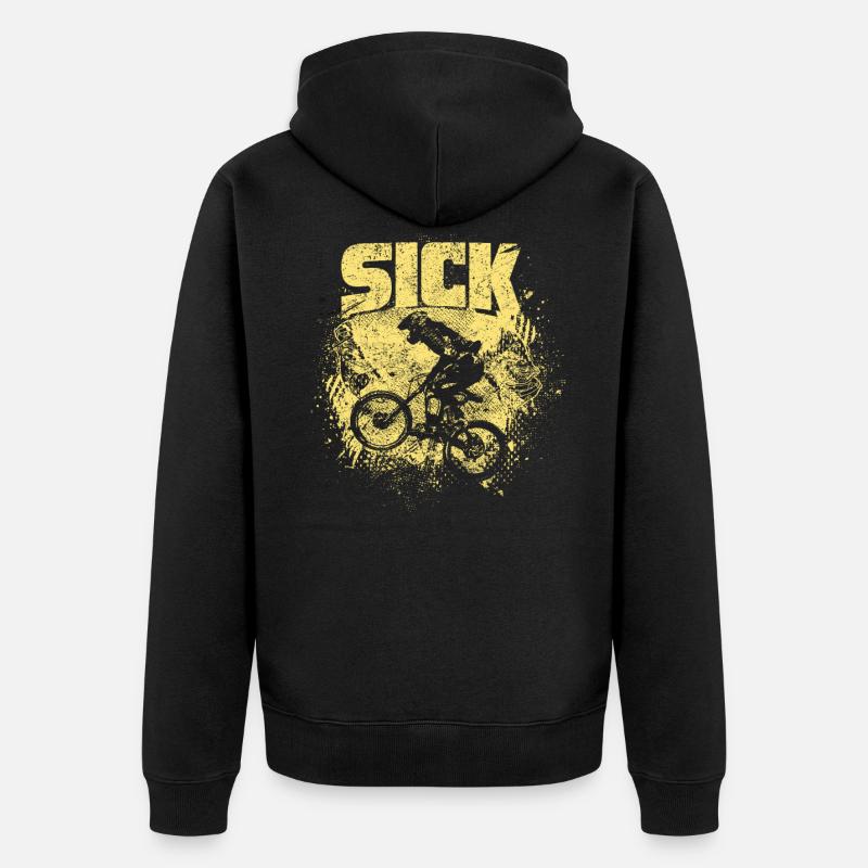 Krankes Radfahrer-design Für Fahrradfahrer Oder - Unisex Premium Bio Zip Hoodie - Schwarz