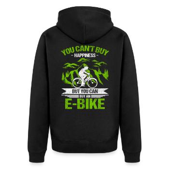 Vous ne pouvez pas acheter du bonheur, mais vous pouvez acheter un vélo électrique - Veste à capuche bio Premium Unisexe - noir - Dos - Nico (187cm)