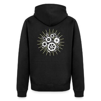 Mécanicien Artisan Mécanicien Automobile - Veste à capuche bio Premium Unisexe - noir - Dos - Nico (187cm)
