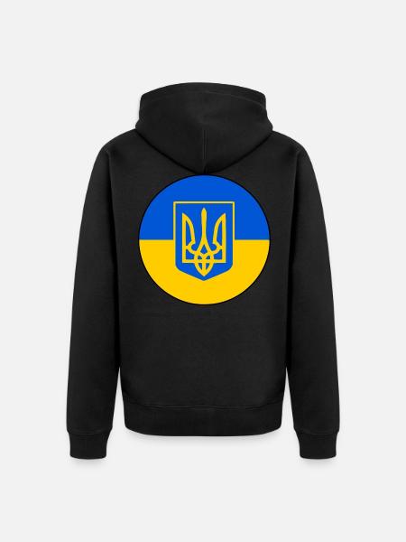 Ukraine - Unisex Premium Organic Zip Hoodie - black