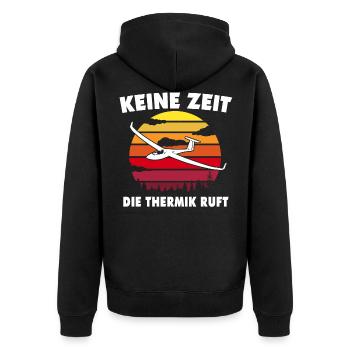 Segelflugzeug Fliegen Segelfliegen Segelflieger - Unisex Premium Bio Zip Hoodie - Schwarz - Hinten - Nico (187cm)