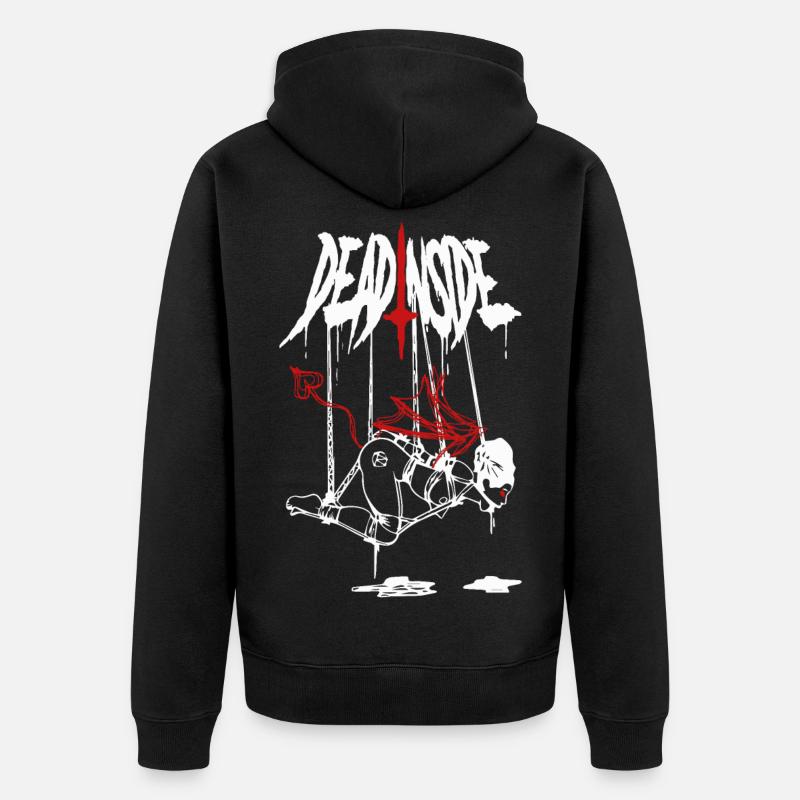 Abstrakter Feuerblitz - Unisex Premium Bio Zip Hoodie - Schwarz