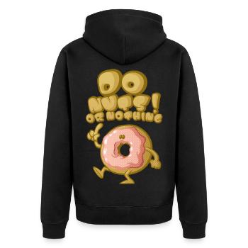 Do nuts - Unisex Premium Organic Zip Hoodie - black - Back - Nico (187cm)