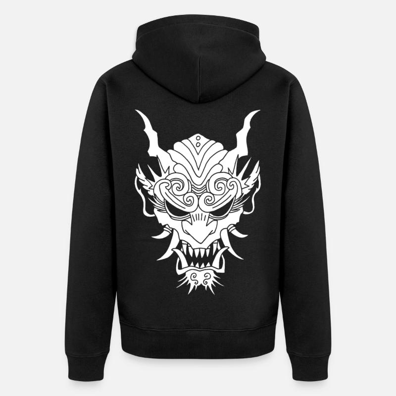 Démon gothique blanc - Veste à capuche bio Premium Unisexe - noir