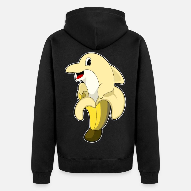 Dolphin Banane - Veste à capuche bio Premium Unisexe - noir