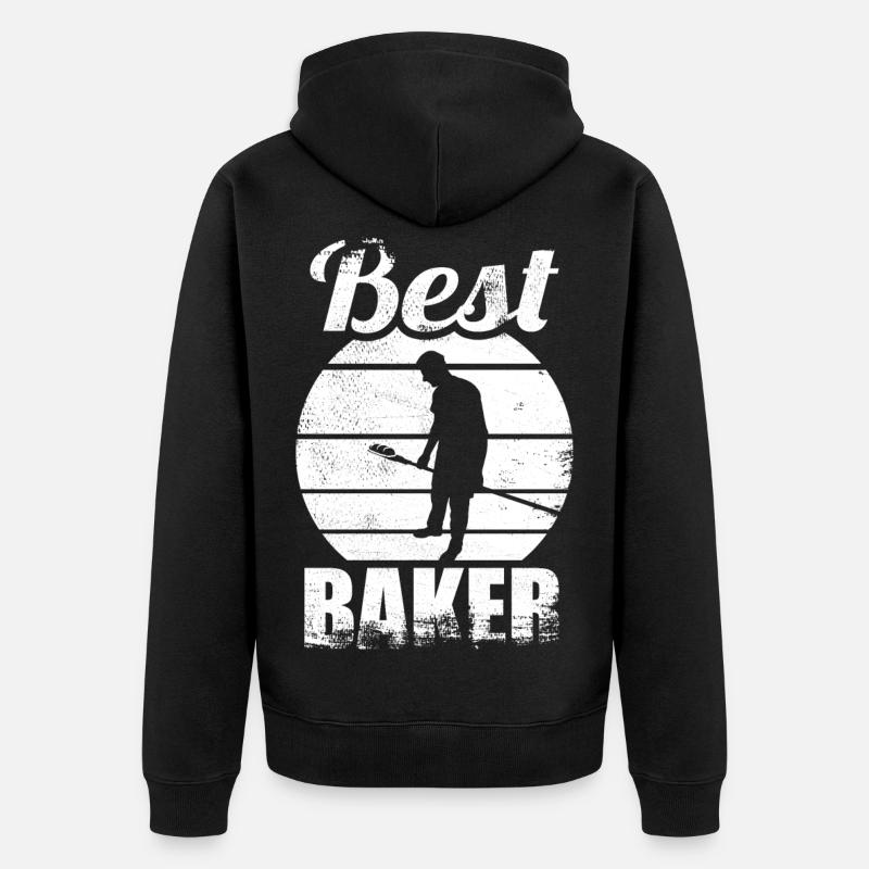 Bester Bäcker - Unisex Premium Bio Zip Hoodie - Schwarz