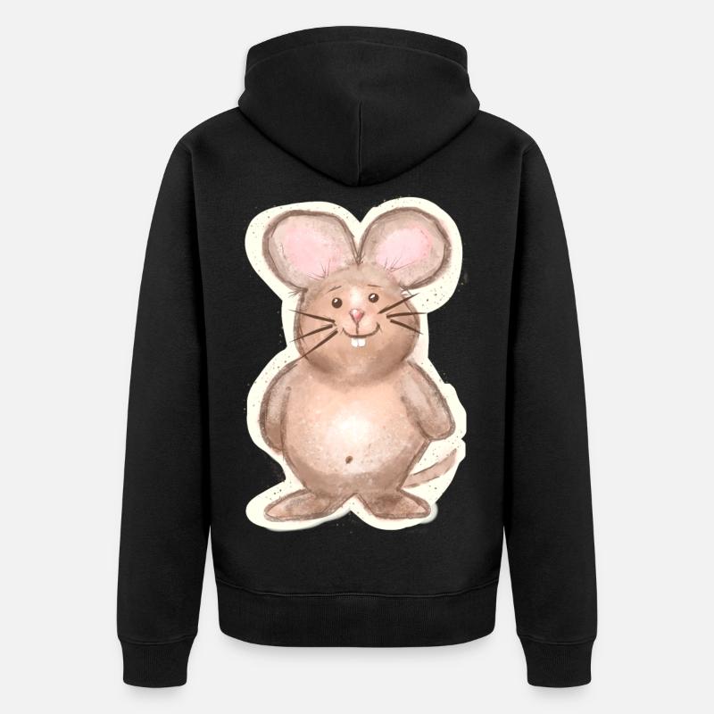 Souris - Veste à capuche bio Premium Unisexe - noir