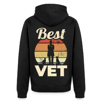 Meilleur vétérinaire - Veste à capuche bio Premium Unisexe - noir - Dos - Nico (187cm)