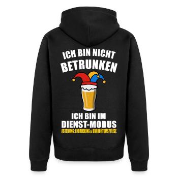 Je ne suis pas ivre - Carnaval - Veste à capuche bio Premium Unisexe - noir - Dos - Nico (187cm)