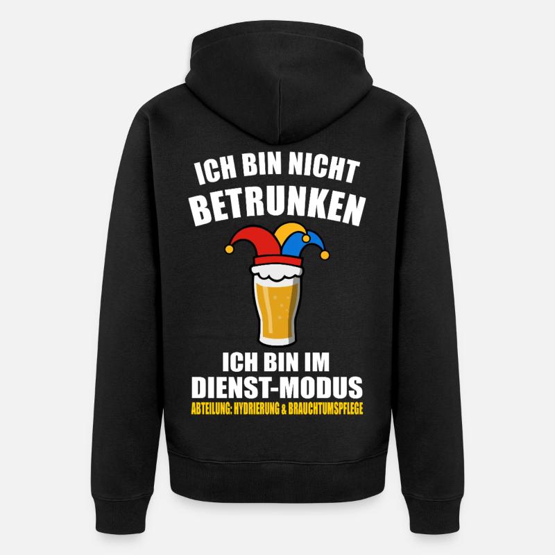 Je ne suis pas ivre - Carnaval - Veste à capuche bio Premium Unisexe - noir