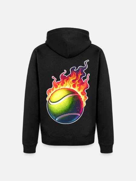 Tennis - Unisex Premium Organic Zip Hoodie - black
