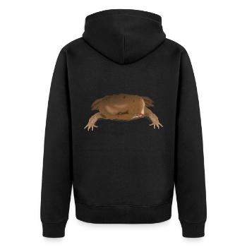 Wabenkröte Frosch Fans und Amphibien Liebhaber - Unisex Premium Bio Zip Hoodie - Schwarz - Hinten - Nico (187cm)