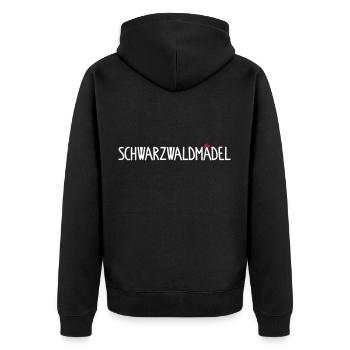 Schwarzwaldmädel - Unisex Premium Bio Zip Hoodie - Schwarz - Hinten - Nico (187cm)