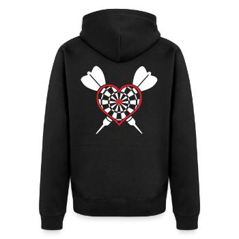 Fléchettes Fléchettes Bullseye Fléchettes Dartboard cadeau - Veste à capuche bio Premium Unisexe - noir - Dos - Nico (187cm)