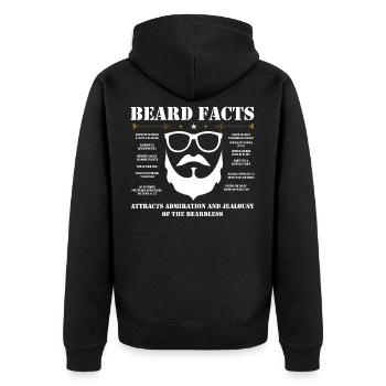 Bart Hipster Barbe Cadeau - Veste à capuche bio Premium Unisexe - noir - Dos - Nico (187cm)