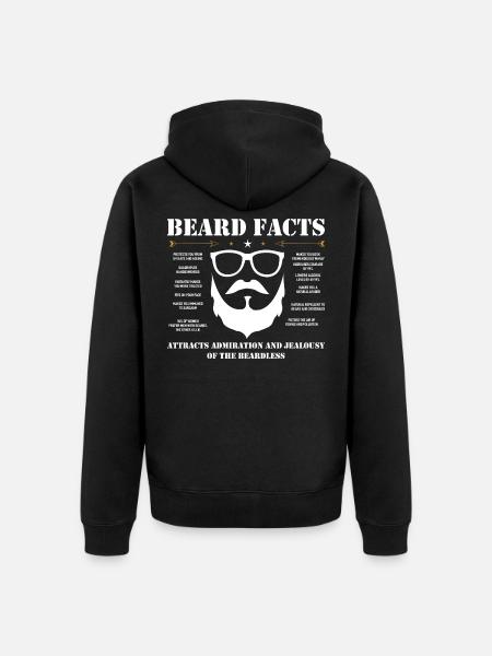 Bart Hipster Barbe Cadeau - Veste à capuche bio Premium Unisexe - noir