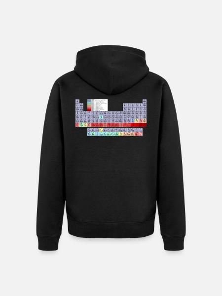 Periodensystem. - Unisex Premium Bio Zip Hoodie - Schwarz