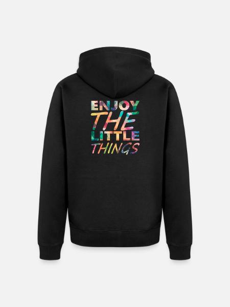 Enjoy the little things - Unisex Premium Organic Zip Hoodie - black