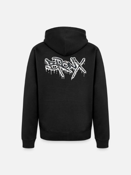 Bronx - Unisex Premium Organic Zip Hoodie - black