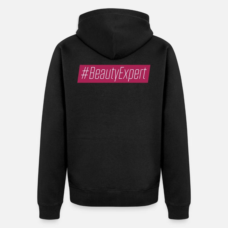 Schönheits Experte - Unisex Premium Bio Zip Hoodie - Schwarz