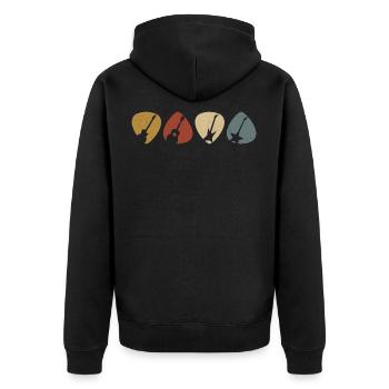 Guitare guitare guitare Cadeau vintage - Veste à capuche bio Premium Unisexe - noir - Dos - Nico (187cm)