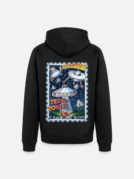 Message extraterrestre - Veste à capuche bio Premium Unisexe - noir