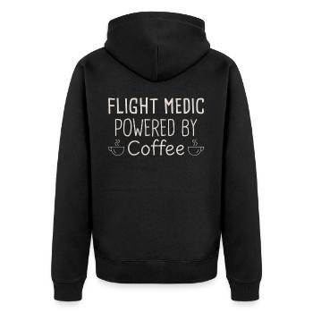 Vol Paramédical Café Sauvetage Aérien - Veste à capuche bio Premium Unisexe - noir - Dos - Nico (187cm)