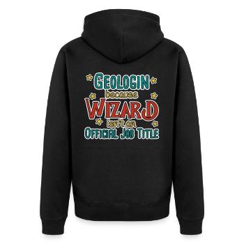 Géologue Magicien Géologie - Veste à capuche bio Premium Unisexe - noir - Dos - Nico (187cm)