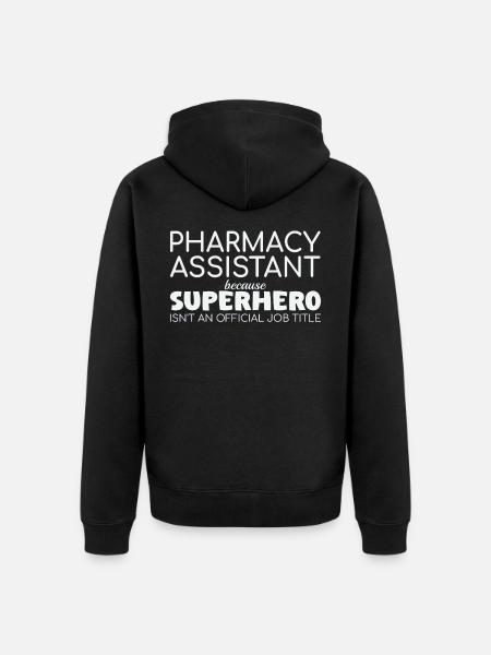 Pharmacy assistant Superhero - Unisex Premium Organic Zip Hoodie - black