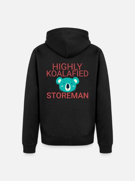 Storeman Koalafied - Unisex Premium Organic Zip Hoodie - black