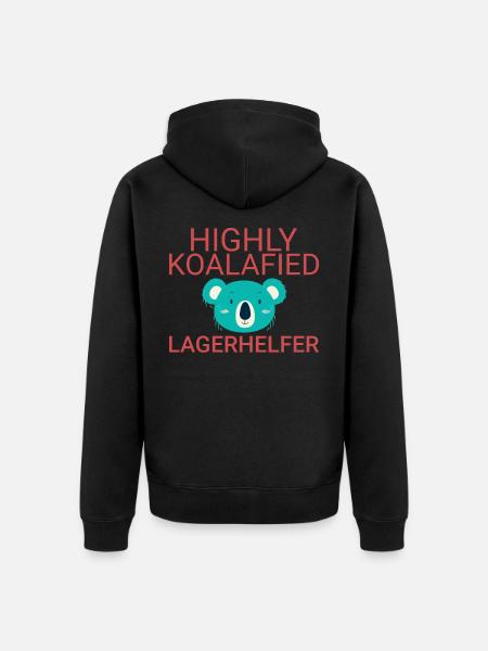 Warehouse Assistant Koalafied - Unisex Premium Organic Zip Hoodie - black