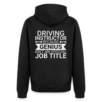 Instructeur de conduite Genius Drive Tutor - Veste à capuche bio Premium Unisexe - noir - Dos - Nico (187cm)