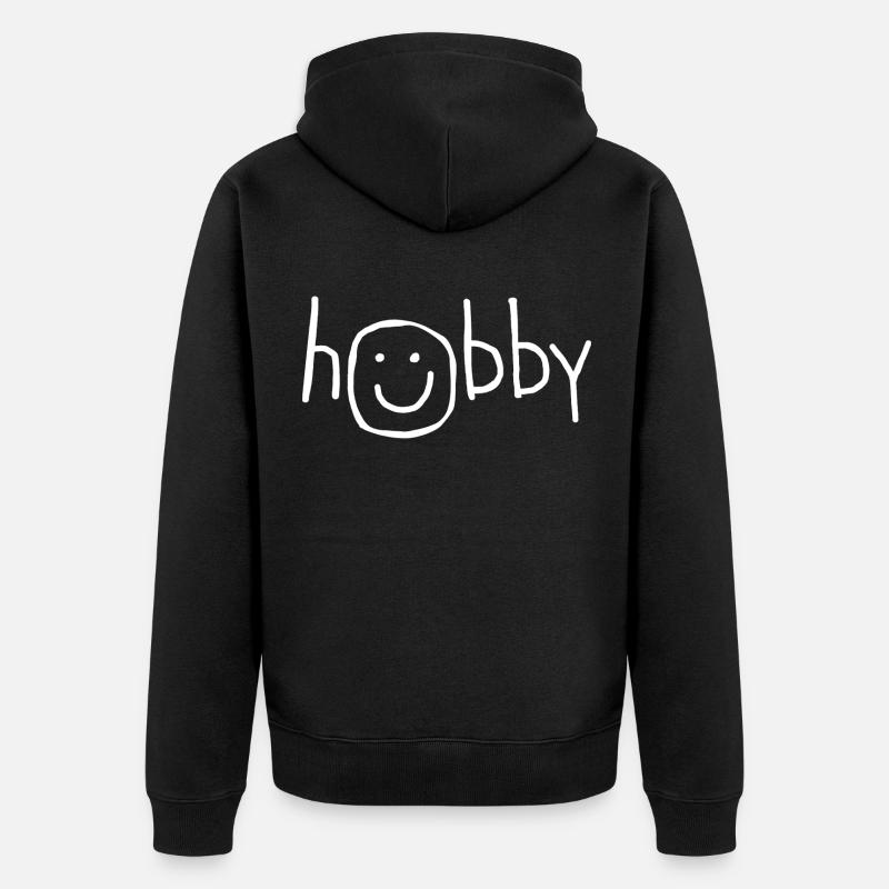 Hobby Smile Freizei Activity - Unisex Premium Organic Zip Hoodie - black