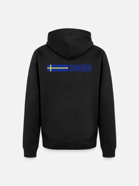 sweden flagge - Veste à capuche bio Premium Unisexe - noir